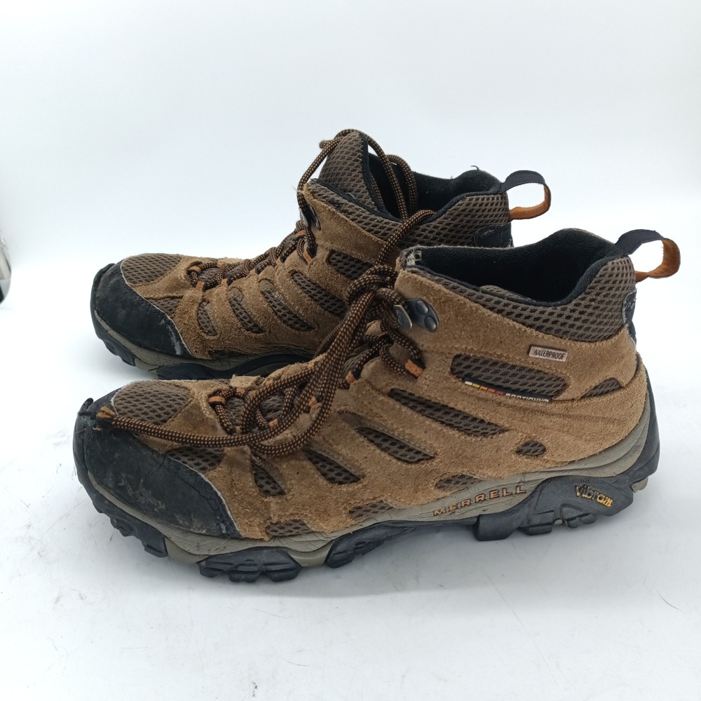 Merrell Moab Mid WTPF Earth Brown Waterproof Hiking Boots Mens 11.5 J88623 s1